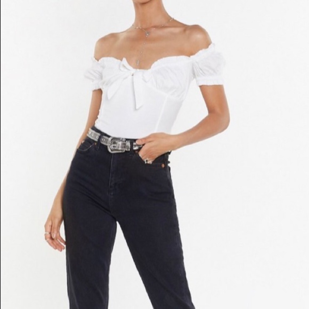 Nasty gal white crop top